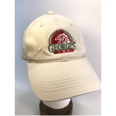 George’s Inc Chicken Hombre’s Animal Farm Trucker Hat Cap Tan Rooster Logo  eb-21916219